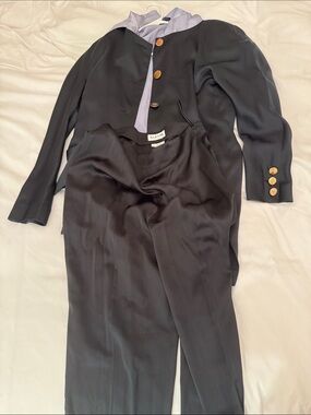 Set of 3 Black Women's Dress Pants - Tailored 100% silk and jacket
